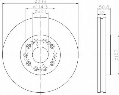 HELLA PAGID 8dd355107971 -  Тормозной диск